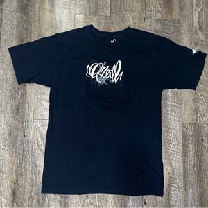 VINTAGE O'Neill Men‎ Shirt Medium Navy Graphic Scroll Lettering Skater Surf Y2K
